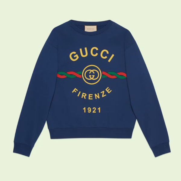 구찌 코튼 &#039;Gucci Firenze 1921&#039; 스웨트셔츠